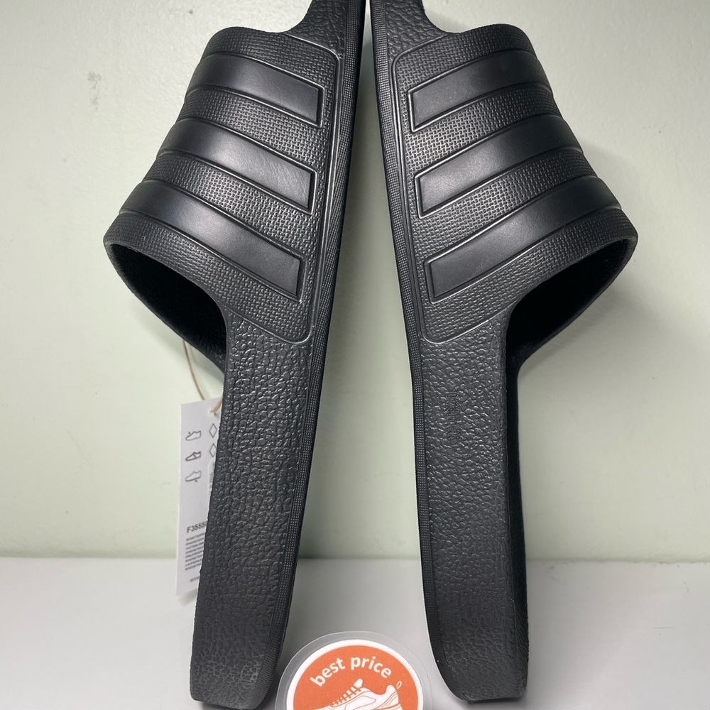 adidas - M6/W7 - M7/W8 - Adilette Aqua Slides Sandals Black F35550 - New - Picture 4 of 10